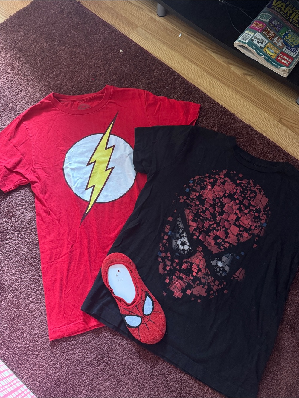 Superhero Graphic T-Shirts and Socks- Spider-Man and The Flash